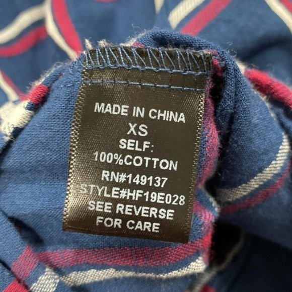 RELISTED Fashion Nova Plaid Striped Wrap Front Shirt - Picture 5 of 7